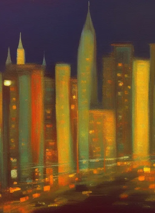 "Cityscape at Night" with all the lights off