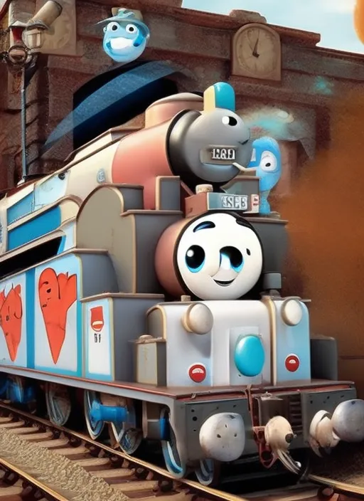 CHOO CHOO carton CHARLES vs THOMAS & GHOSTBUSTERS