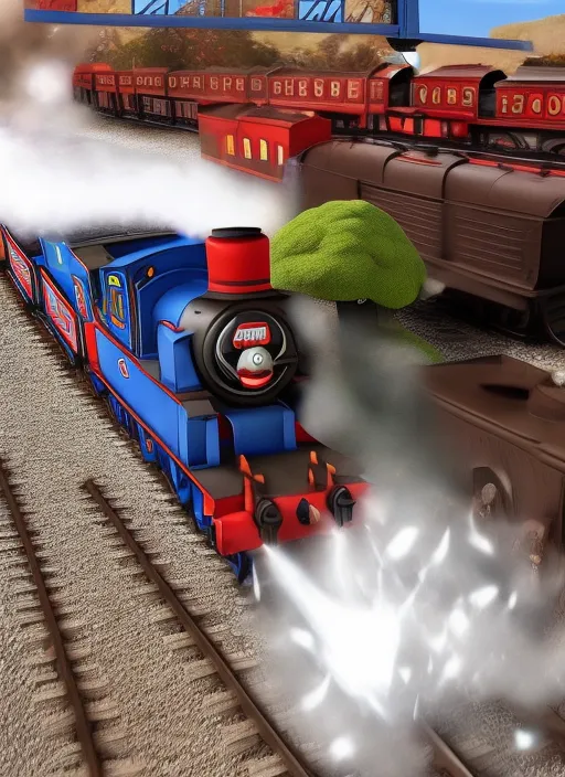 Thomas the Tank Engine becomes a ghost vehicle.