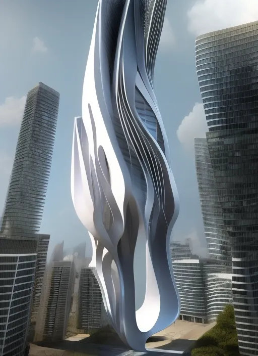 remove the parametric design and make it look more like a traditional tower