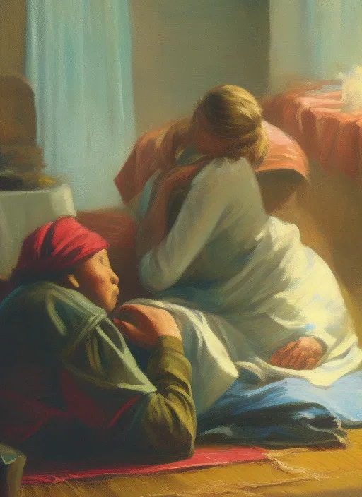 praying in gratitude to God