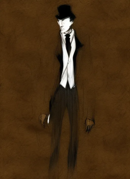 bits of color, Sketch book, hand drawn, dark, gritty, realistic sketch, Rough sketch, mix of bold dark lines and loose lines, bold lines, on paper, character sheet,sherlock holmes, humanoid, Full body