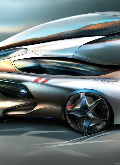 BMW concept flying car, highly detailed, digital art