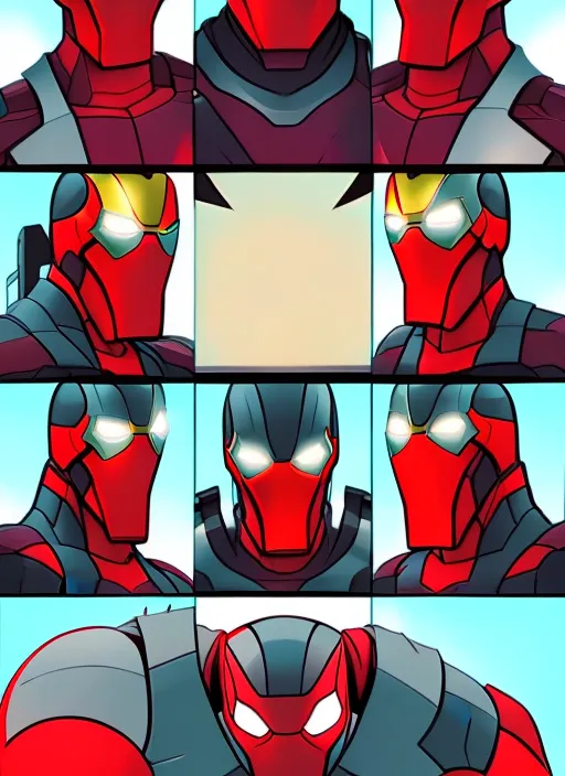 anime illustration style, four panel comic page of marvel,ironman,captain america,deadpool, comic drawing style, hyperdetailed, trending on artstation, octane render, pixar, cartoon, cinematography lighting, cell shaded, toy, flat colors, modular constructivism, pop surrealism, : 2.0 | duplicate, blurry, abstract, disfigured, deformed, cartoon, animated, toy, figure, framed, 3d, cartoon, 3d, disfigured, bad art, deformed, poorly drawn, extra limbs, close up, b&w, weird colors, blurry, watermark, blur haze, 2 heads, long neck, watermark, elongated body, cropped image,out of frame,draft,deformed hands, twisted fingers, double image, malformed hands, multiple heads, extra limb, ugly, poorly drawn hands, missing limb, cut-off, over satured, grain, lowères, bad anatomy, poorly drawn face, mutation, mutated, floating limbs, disconnected limbs, out of focus, long body, disgusting, extra fingers, groos proportions, missing arms, mutated hands, cloned face, missing legs, : -1.0