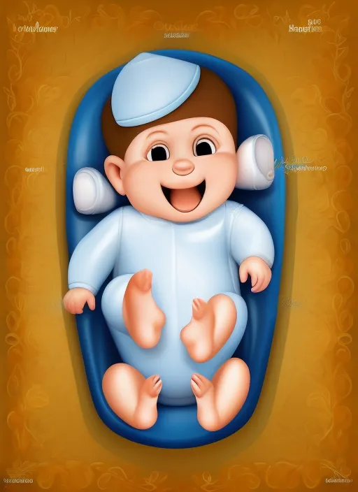 cheerful baby, smiling, very cute. sits in a stroller.Realistic, highly detailed, in the realistic  style

