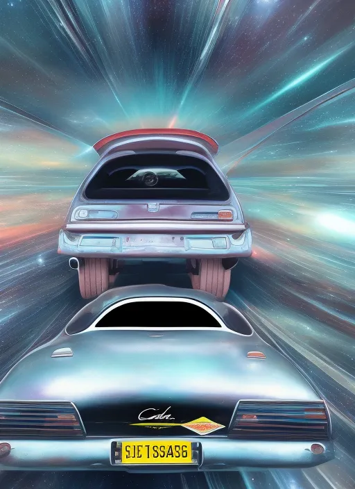A Car In a space