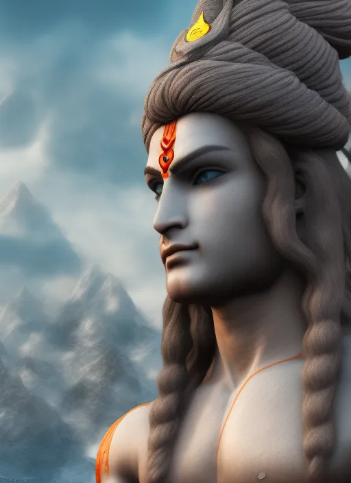 Lord Shiva , Ultra Realistic, HDR , high texture