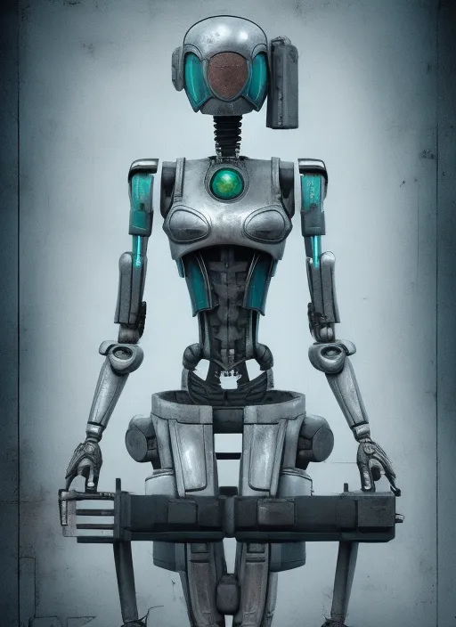 sad robot girl