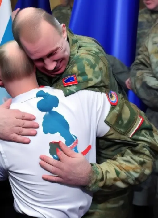 putin hugs a missile
