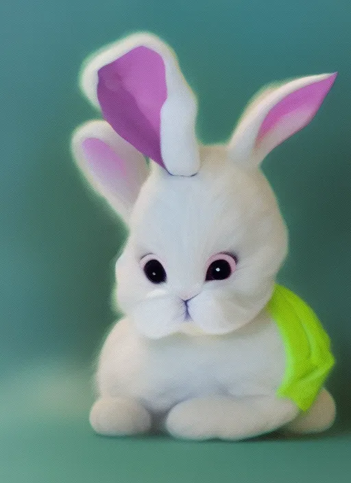 an alien in a bunny hat