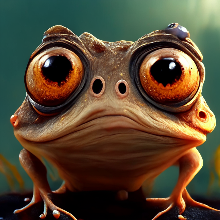 a toad with big eyes and a strange appearance