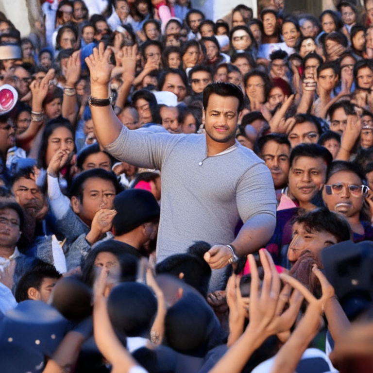 Salman Khan waving at a crowd