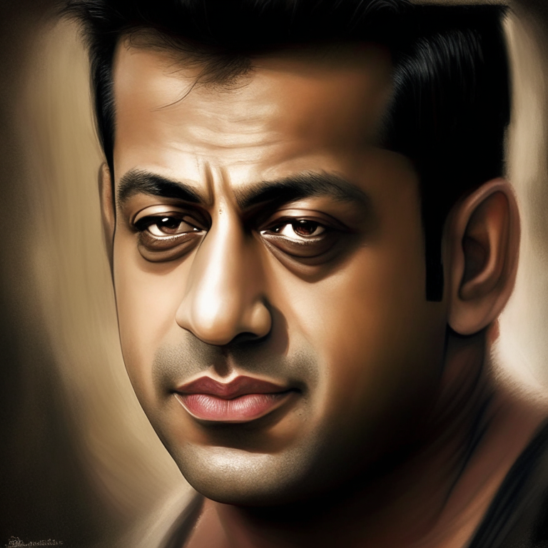 a clear portrait of Salman Khan, the Bollywood actor