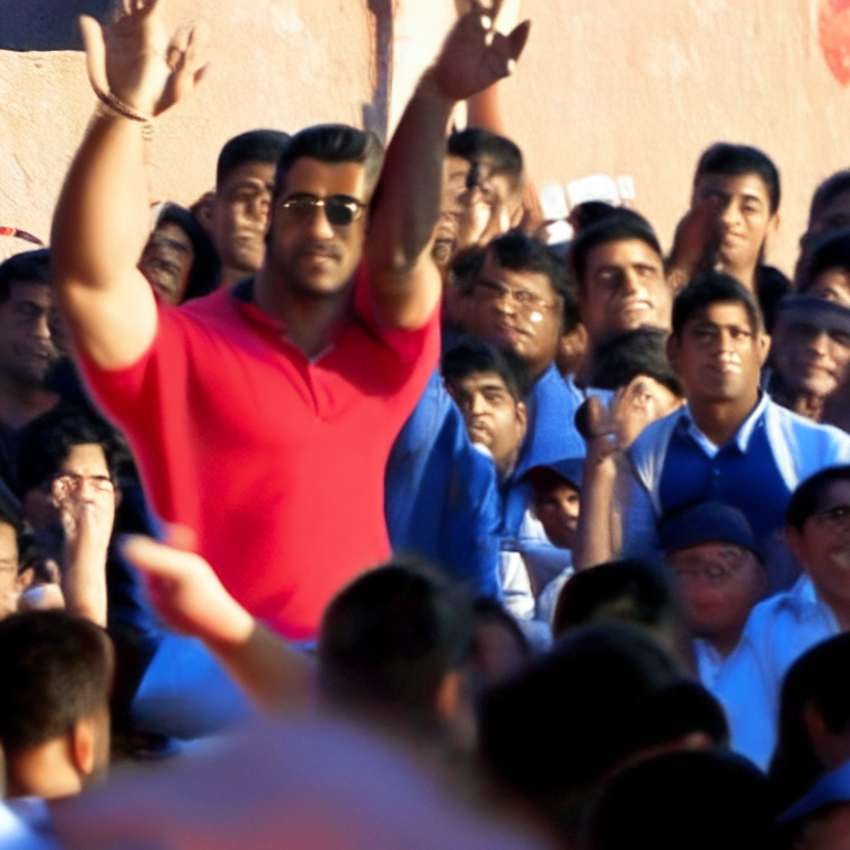 Salman Khan waving at his fans