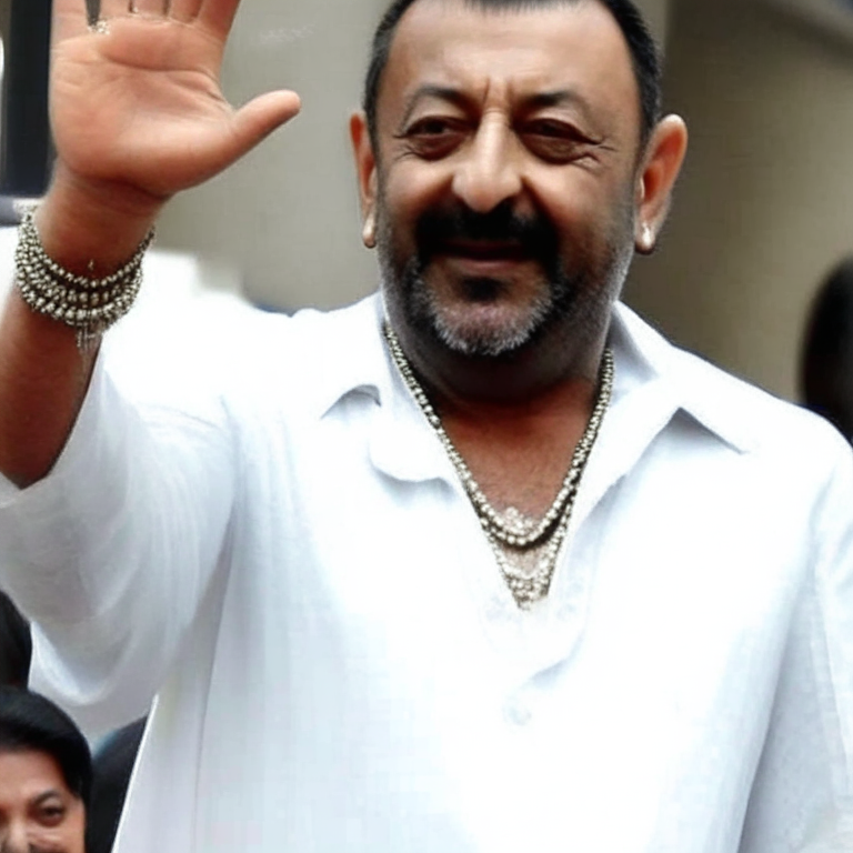 Sanjay Dutt waving