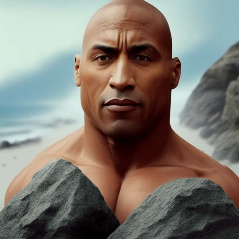 Dwayne The Rock Johnson looking like a rock