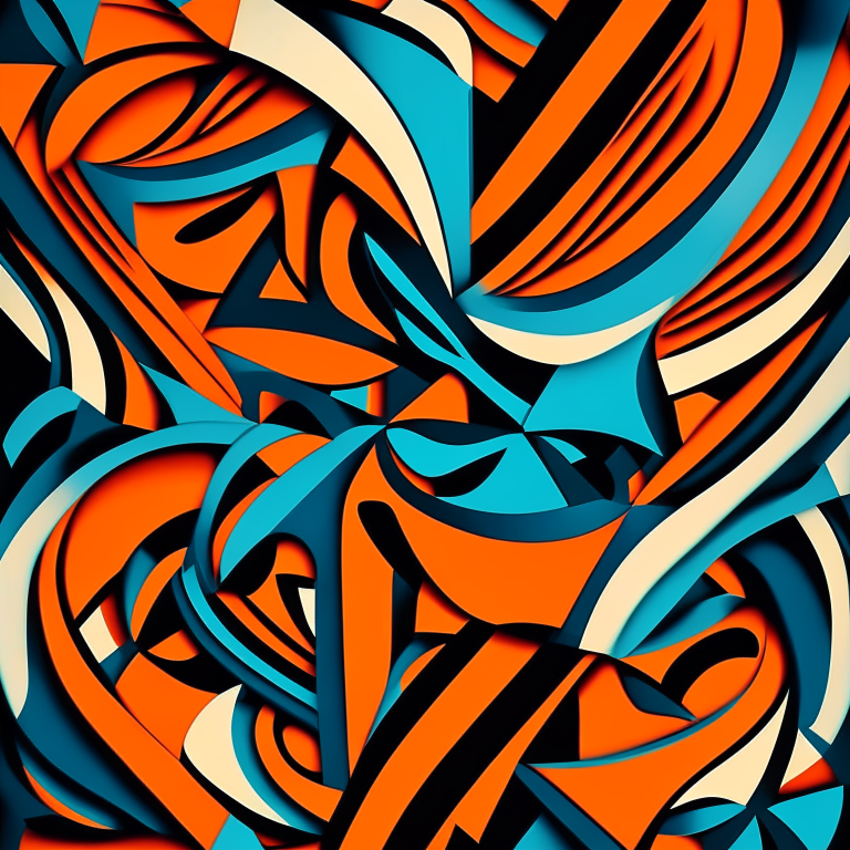 an abstract pattern in acrylic style