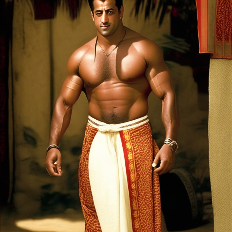 Salman Khan wearing a South Indian lungi