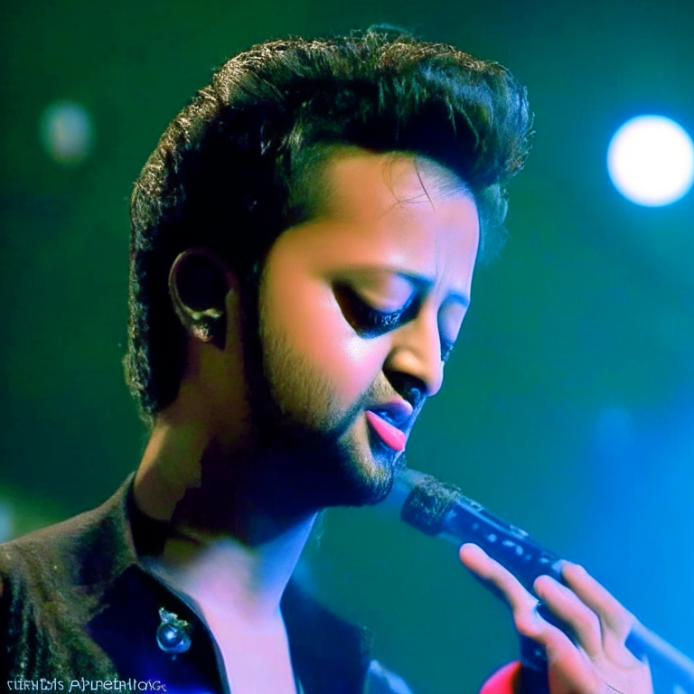 Atif Aslam singing with tears in his eyes, pouring his heart out on stage