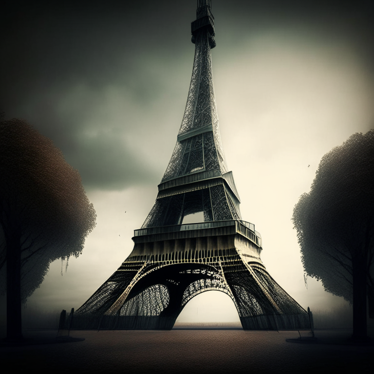 Eiffel tower with no birds