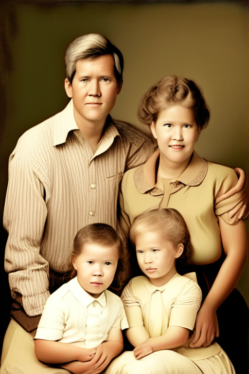 a family photo in natural colors