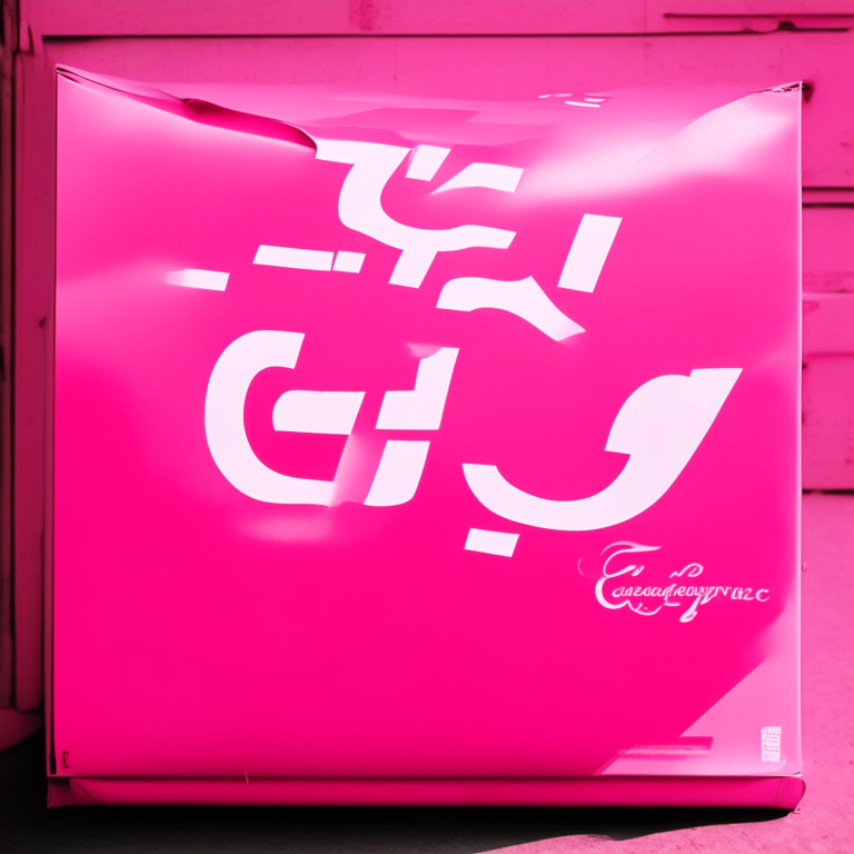 a hot pink package with the letters TGC in bold white letters on it, zooming through a fast express delivery network