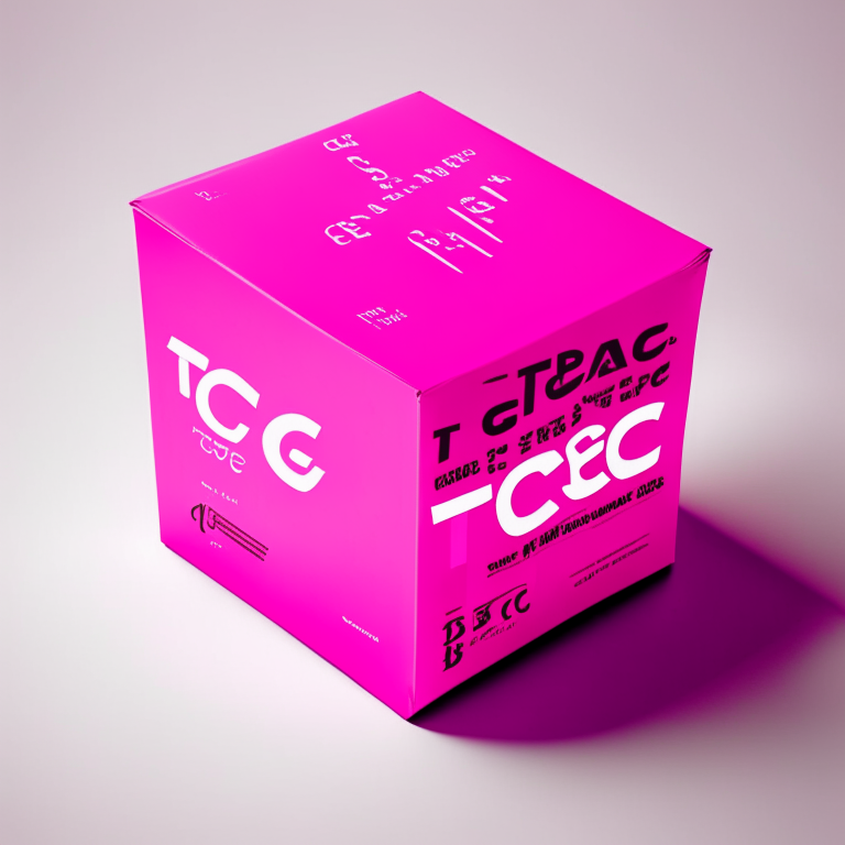 a hot pink package with the letters TGC in bold white letters on it, zooming through a fast express delivery network