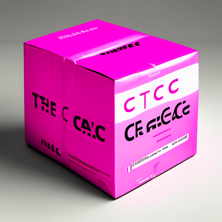 a hot pink package with the letters TGC in bold white letters on it, zooming through a fast express delivery network, with the TGC FASHION logo on the side