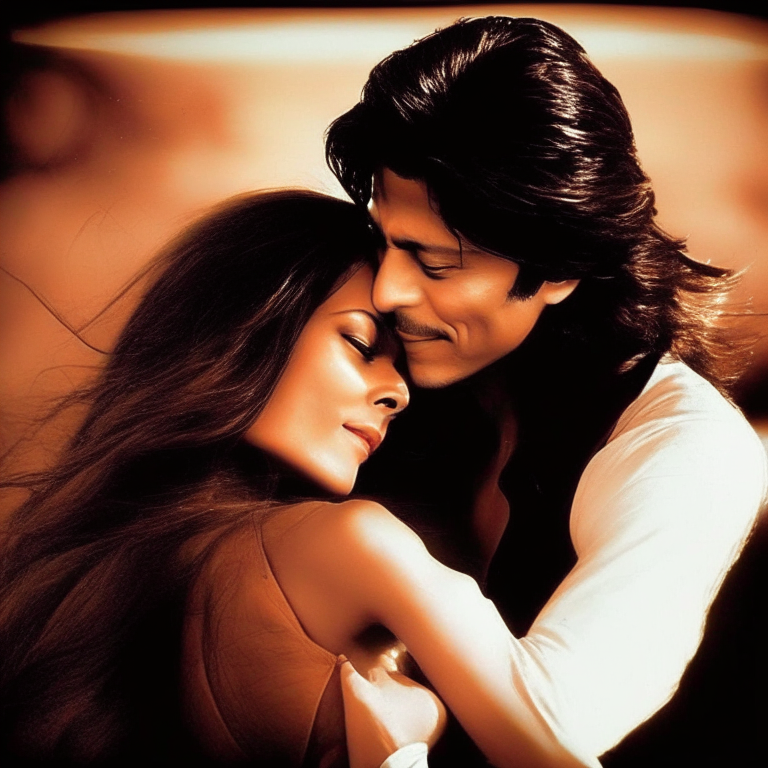 Shahrukh Khan in a romantic pose