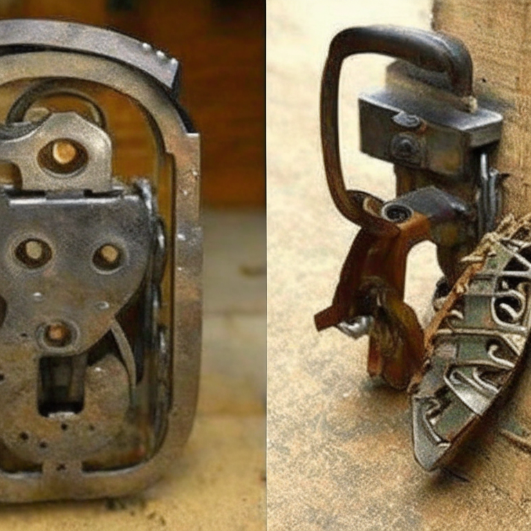 people recycling old locks into new objects