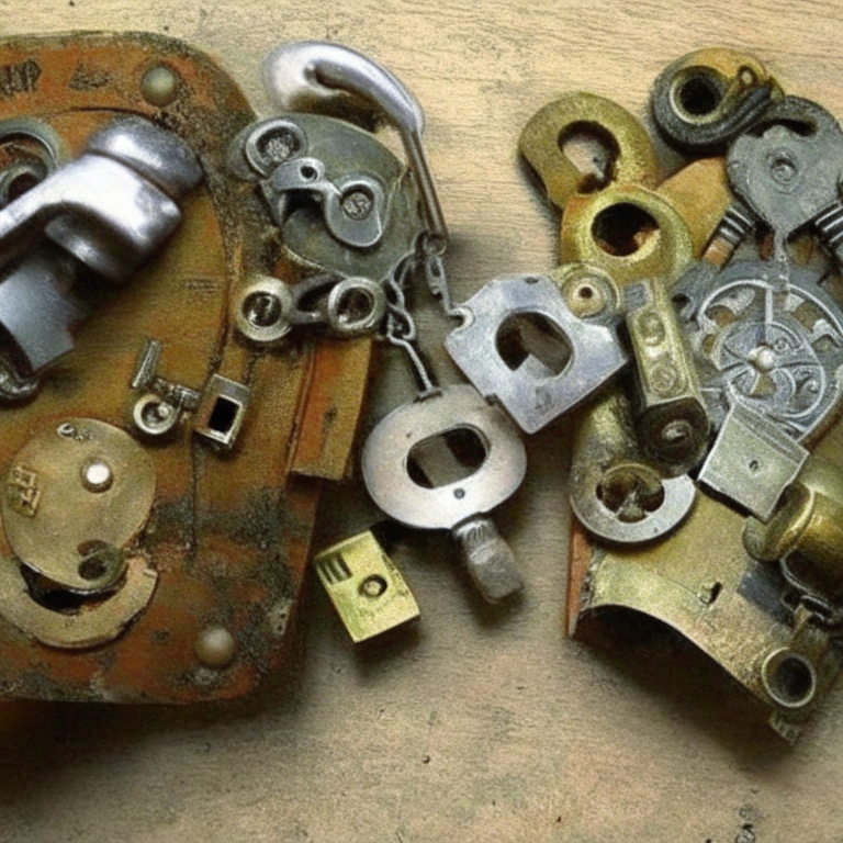 people recycling old locks into new objects