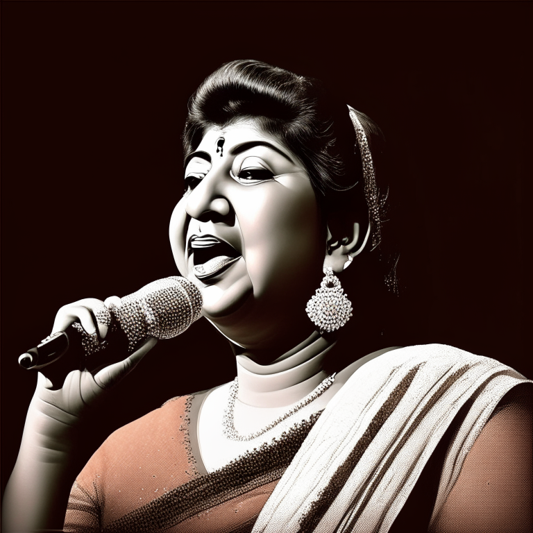Lata Mangeshkar singing