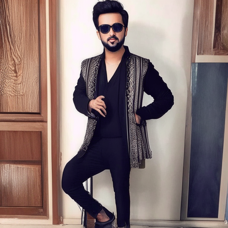 Atif Aslam posing for a photo in a stylish outfit