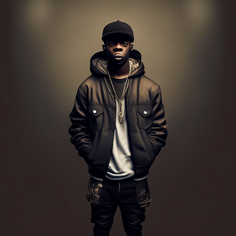 Emiway the rapper standing in front of a plain background