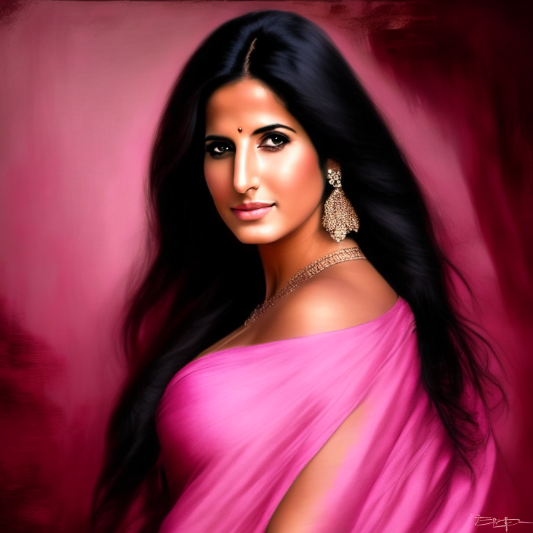 Katrina Kaif in a pink saree