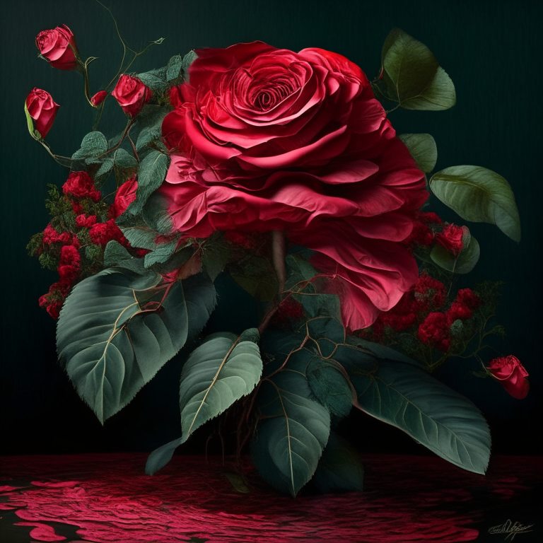 un flamenco rosa parado en un estanque rodeado de vegetación