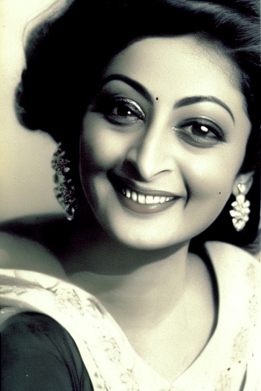 Saira Banu smiling at the camera