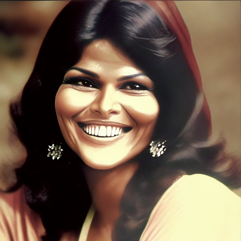 Zeenat Aman smiling