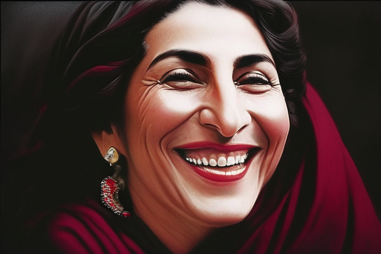 Benazir Bhutto smiling