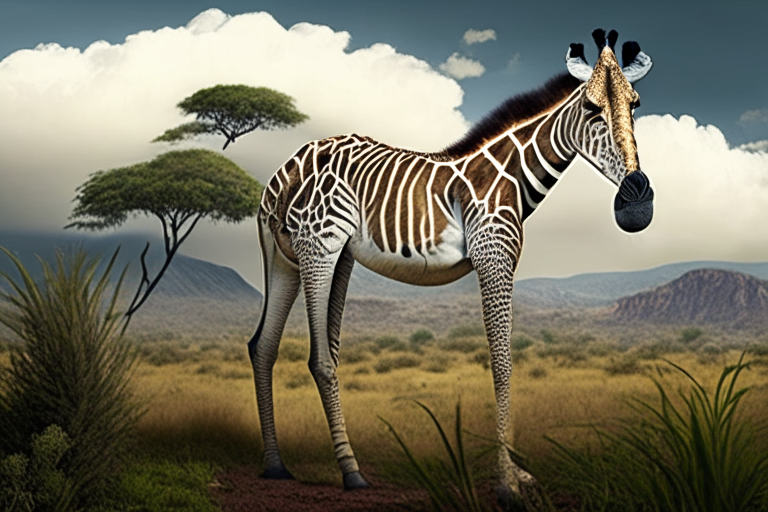 una cebra en la sabana africana