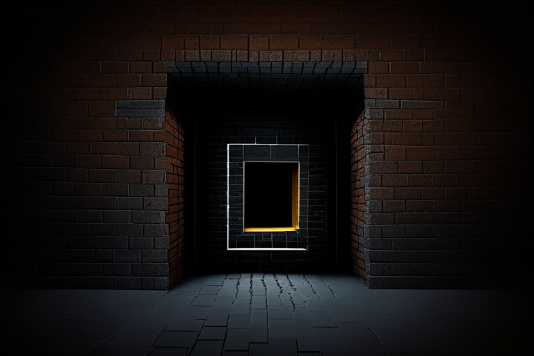 a black brick nether portal in a house