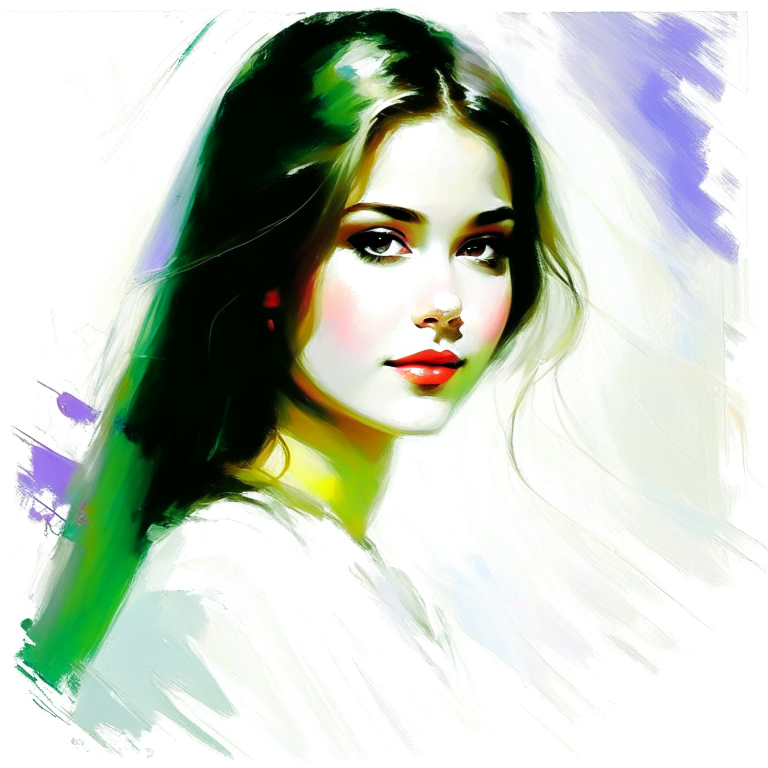 Generate a brand painting of ghost girl