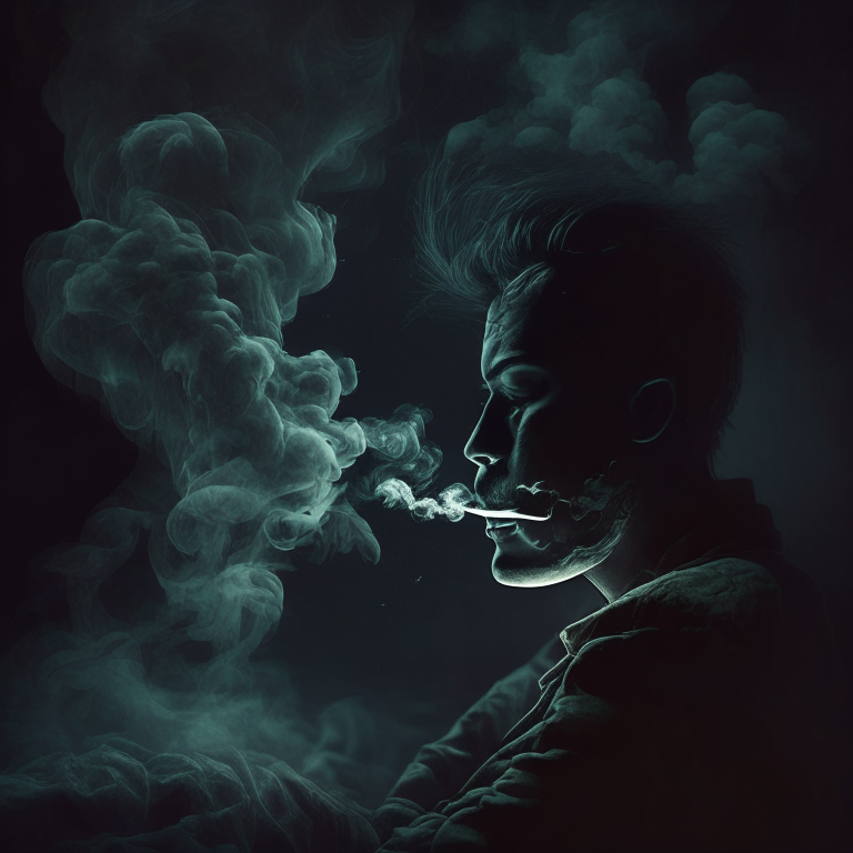 Smoking in the Dark - Image 2. Dim the lights and add a smoldering cigarette