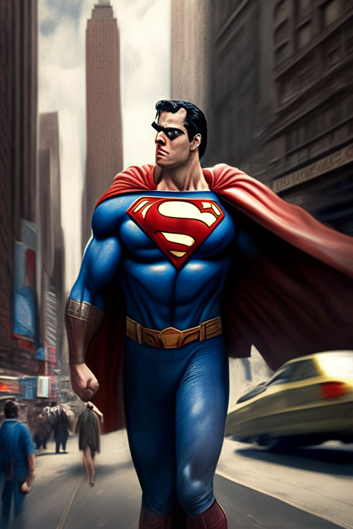 Super-homem voando em NY