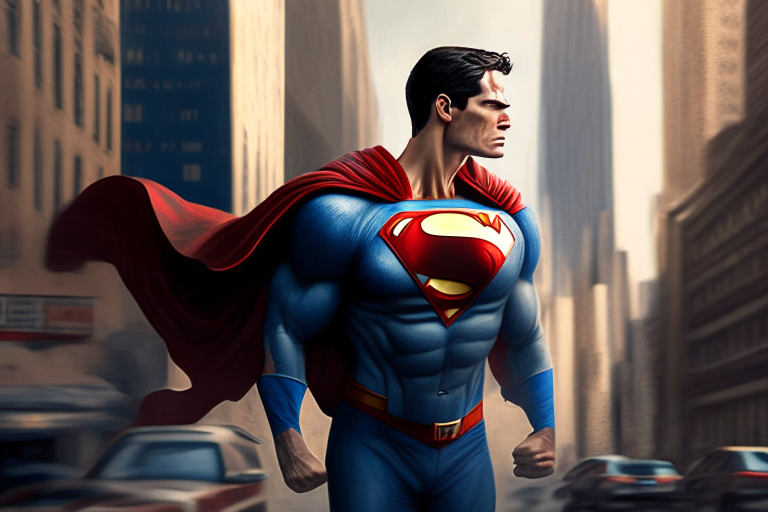 Super-homem voando em NY