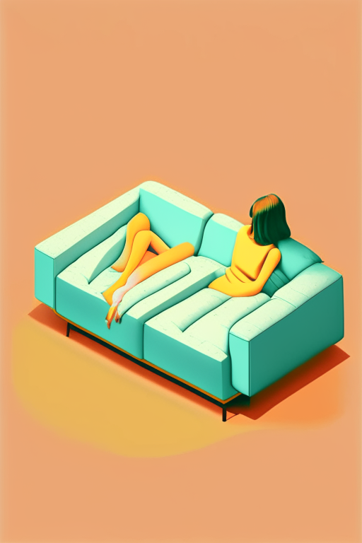 horror couch woman