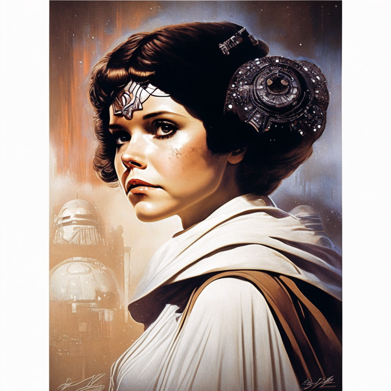 princess lea star wars masterpiece poster