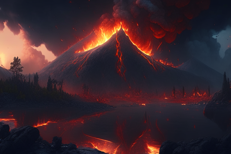 A world of fire and lightings, atmospheric, hyper realistic, 8k, epic composition, cinematic, octane render, artstation landscape vista photography by Carr Clifton & Galen Rowell, 16K resolution, Landscape veduta photo by Dustin Lefevre & tdraw, 8k resolution, detailed landscape painting by Ivan Shishkin, DeviantArt, Flickr, rendered in Enscape, Miyazaki, Nausicaa Ghibli, Breath of The Wild, 4k detailed post processing, artstation, rendering by octane, unreal engine 