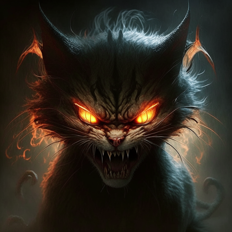 Cat demon very scary