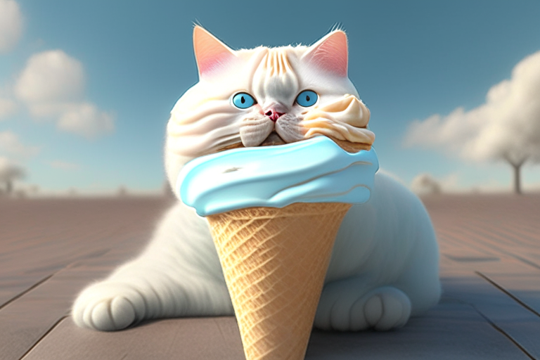 an ice cream cat